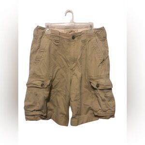 Y2K Hollister Men’s Tan Cargo Shorts Waist 32